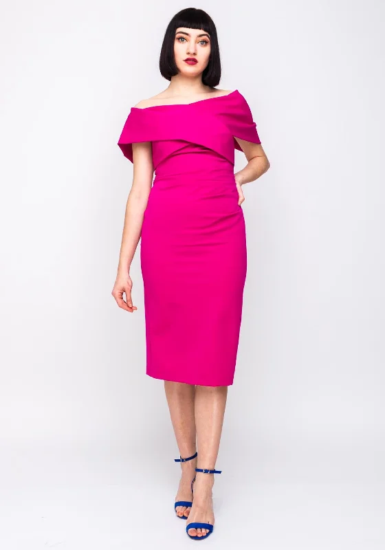 High-low DressHigh-low DressKevan Jon Loren Bodycon Dress, Fuschia Pink