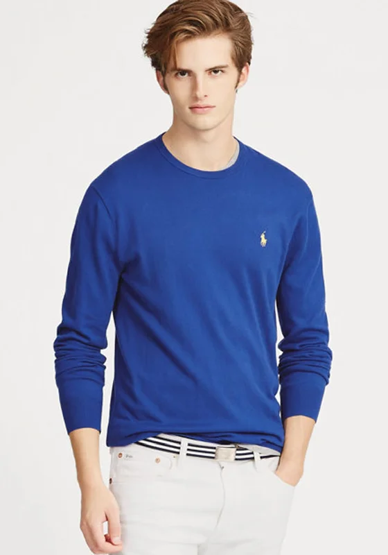 CrewneckfashionRalph Lauren Slim Fit Crew Neck Jumper, Blue