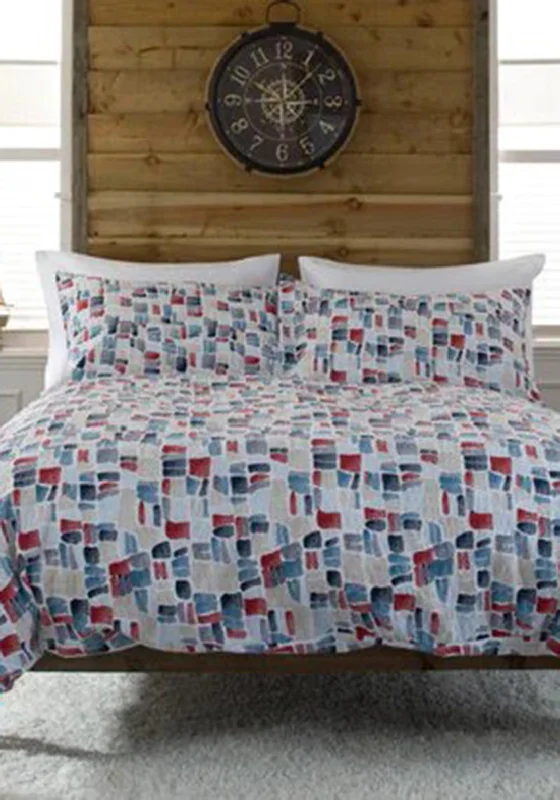 Deyongs Lobster Creek Hartford Duvet Set, Blue Multi