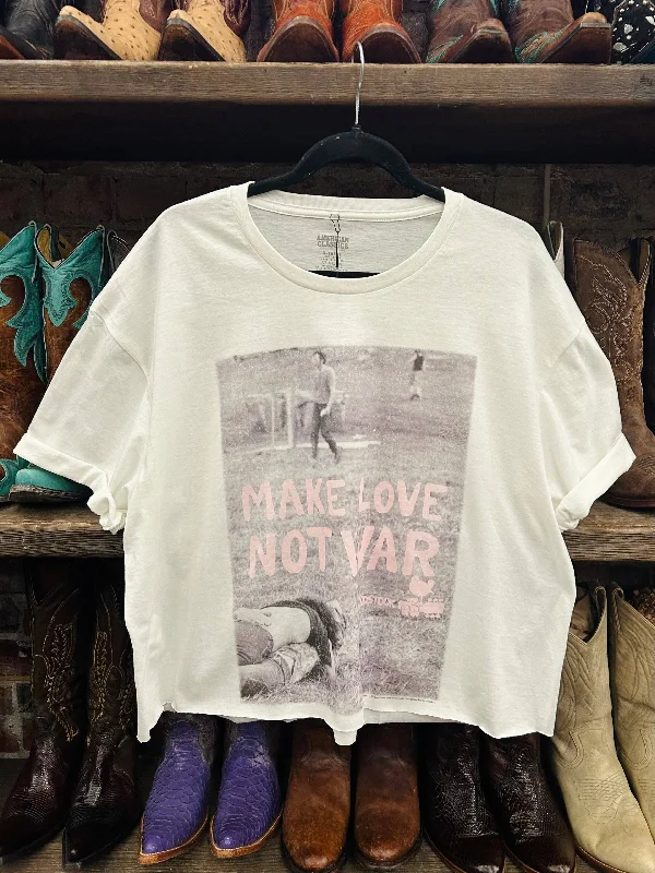 CroptopsceneChop Shop Make Love Not War Cropped T-Shirt