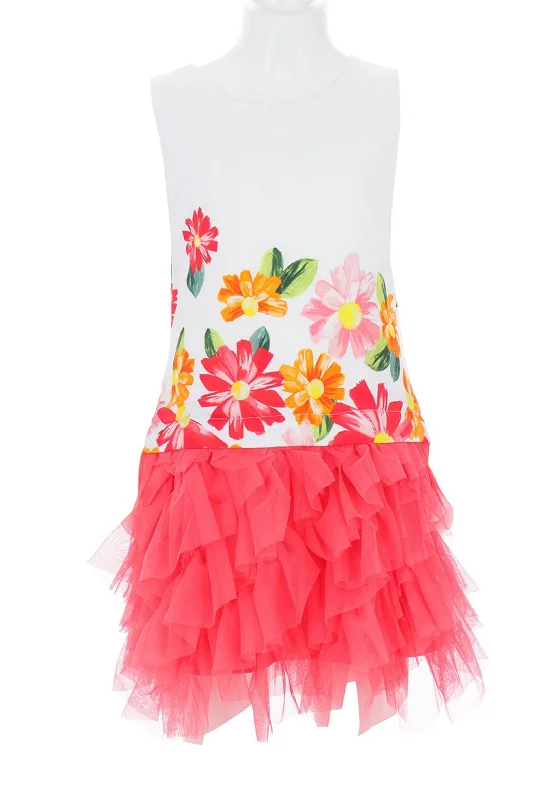 Utility DressUtility DressMayoral Flower Tulle Dress, Coral