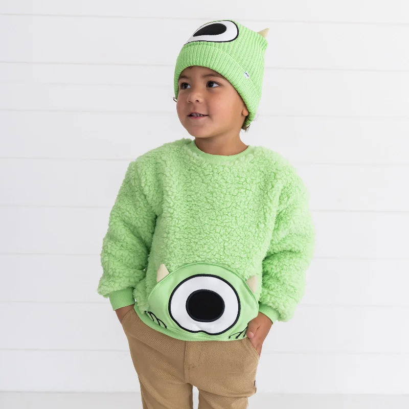 CrewnecktextureDisney Monsters, Inc. Mike Wazowski Sherpa Pocket Crewneck