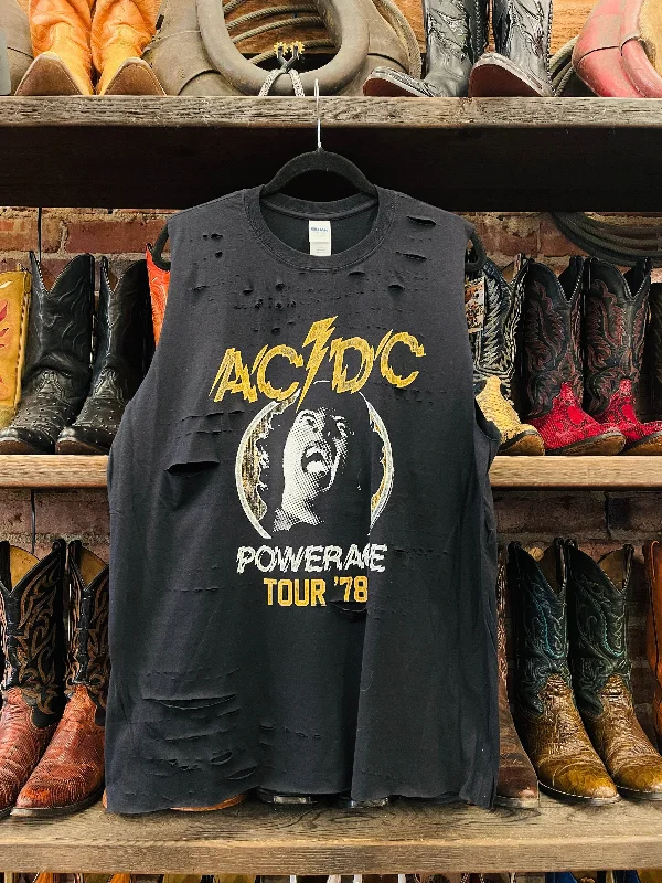 Performance teeChop Shop Distressed AC/DC Muscle Tank