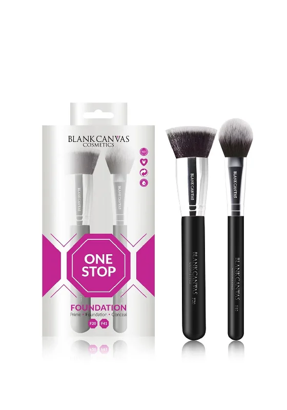 Blank Canvas One Stop Foundation 2 Piece Brush Set