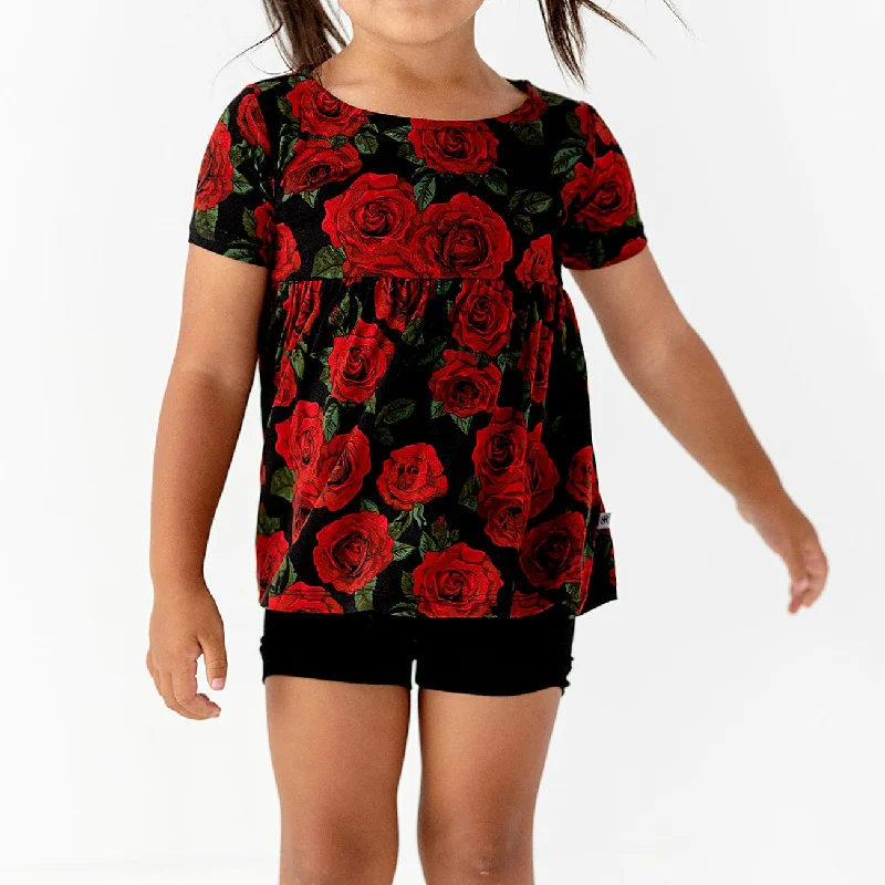 Bums & Roses Girls Top & Shorts Set