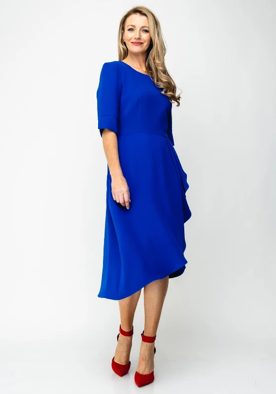 Prairie DressPrairie DressElla Boo Frill Hem Wrap Dress, Royal Blue