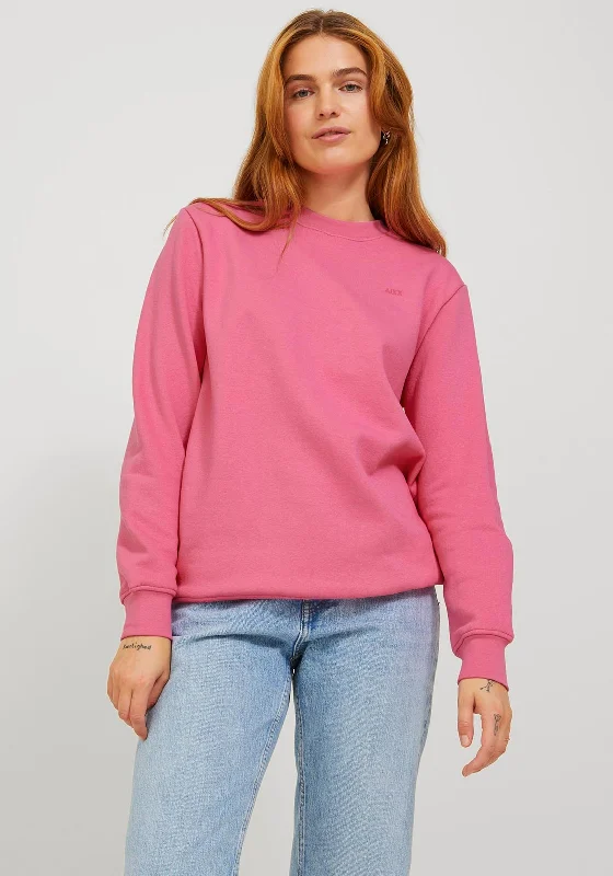 CrewneckuniqueJJXX Abbie Crew Neck Sweatshirt, Carmine Rose