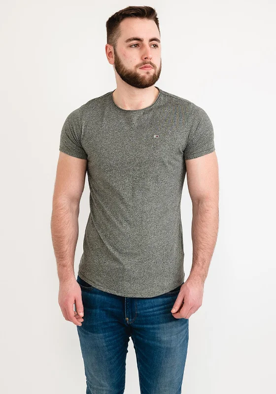 CrewnecktailorTommy Jeans Jaspe Crew Neck T-Shirt, Avalon Green Heather