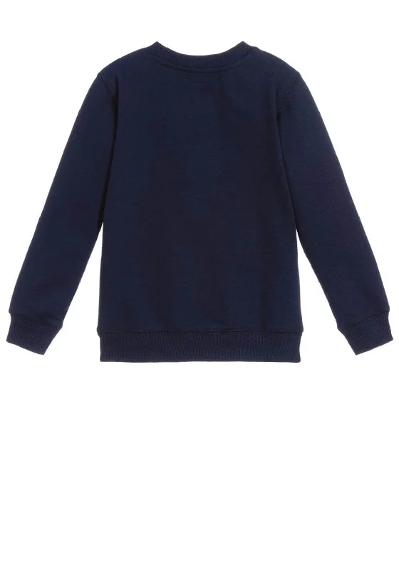 CrewnecksmartLevis Boys Logo Crew Neck Jumper, Navy Red