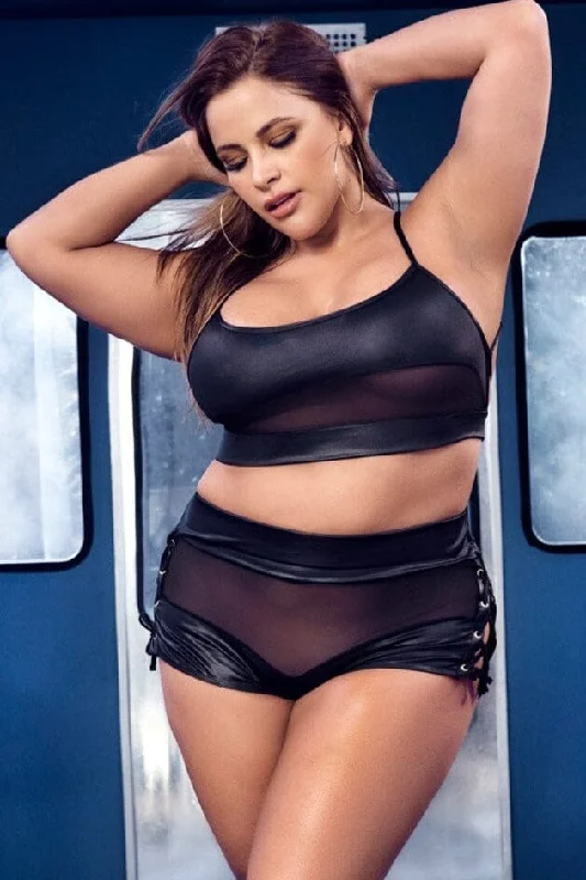 Gym vestMesh Under Breast Tank 2 Piece Set | Plus Size