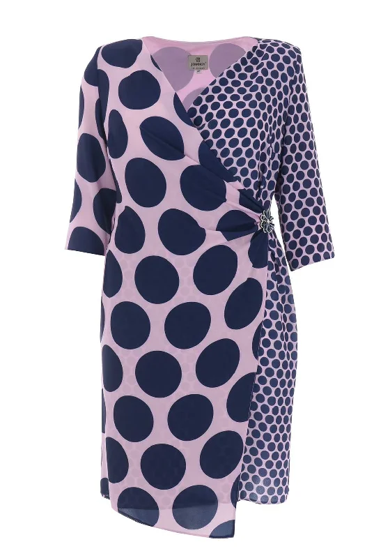 Dirndl DressDirndl DressJomhoy Munich Polka Dot Wrap Dress, Lilac & Navy