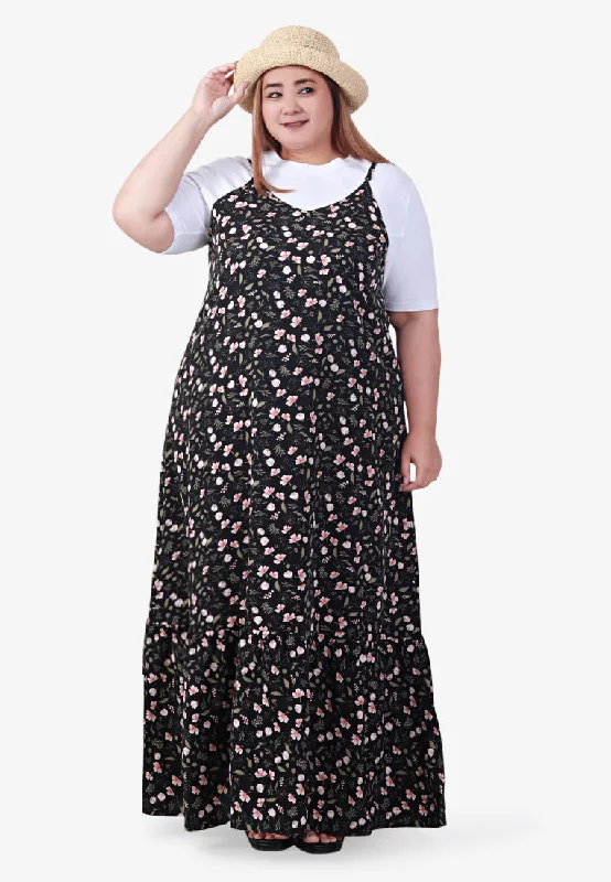 Hiking DressHiking DressStarlet Floral Long Camisole Dress - Black