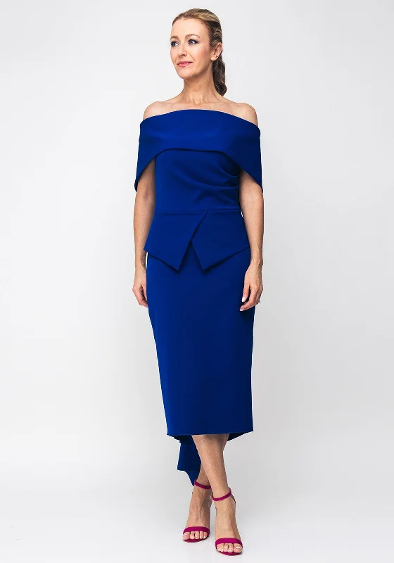 Shift DressShift DressKevan Jon Queenie Peplum Midi Dress, Cobalt Blue