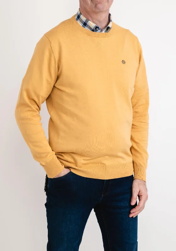 CrewneckchicAndre Kilkee Cotton Crew Neck Sweater, Gold