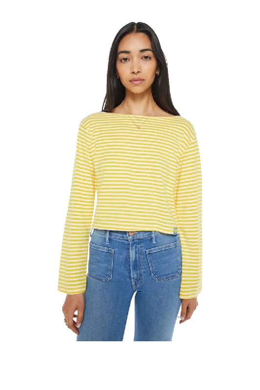 CroptopstripesThe Skipper Bell Cropped Long sleeve