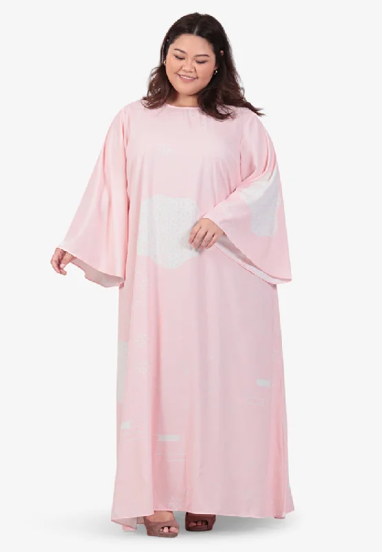 Shirt DressShirt DressJouhana Raya Japanese Inspired Kaftan Dress - Pink