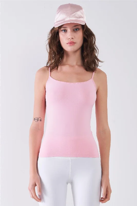 Reflective vestPink Sleeveless Basic Tank Top /3 Pieces