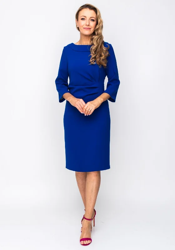 Velvet DressVelvet DressLizabella Collar Ruched Pencil Dress, Royal Blue