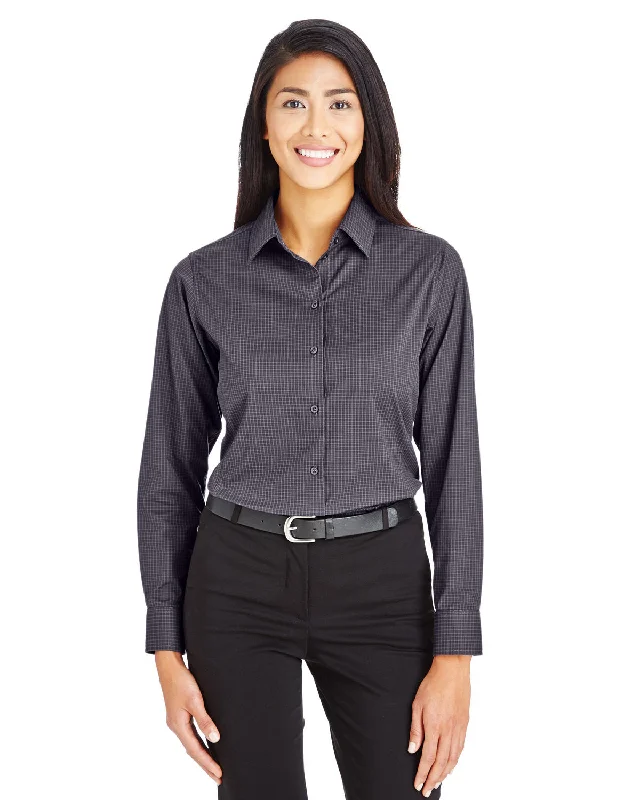 Hooded ShirtsDevon & Jones DG535W CrownLux Performance Ladies' Tonal Mini Check Shirt