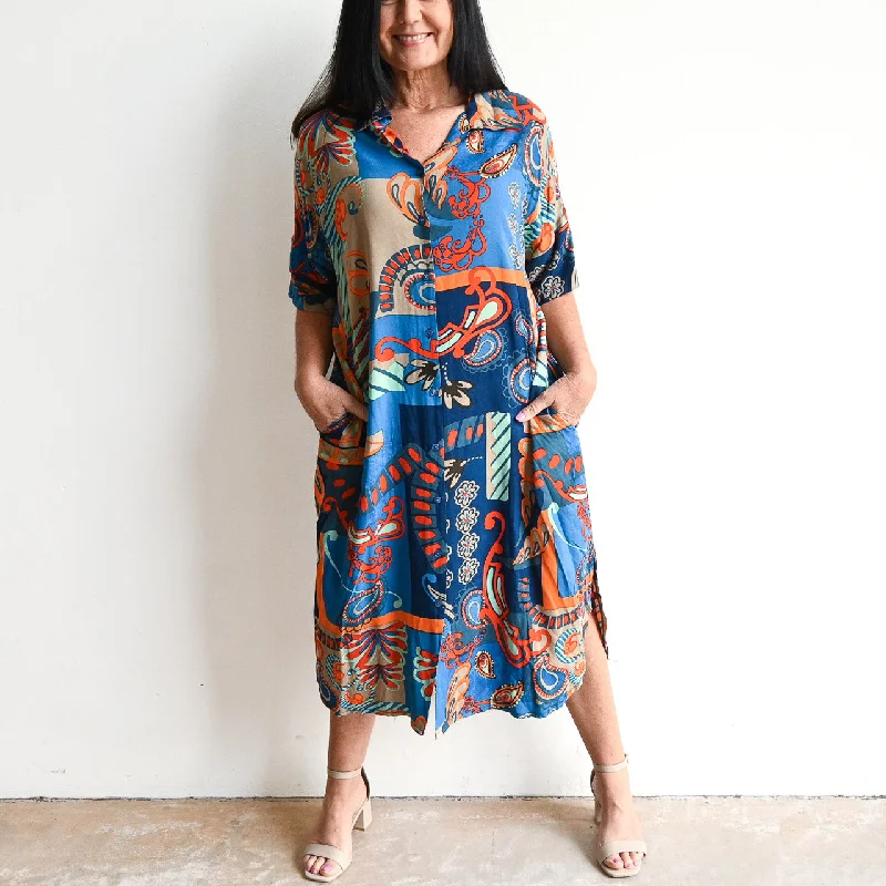 Peplum DressPeplum DressKaftan Shirt Dress by Orientique Australia - Camps Bay - 30001