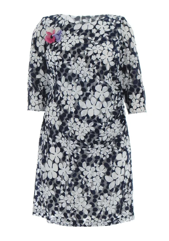 Geometric DressGeometric DressJomhoy Belen Floral Print Dress, Navy & White