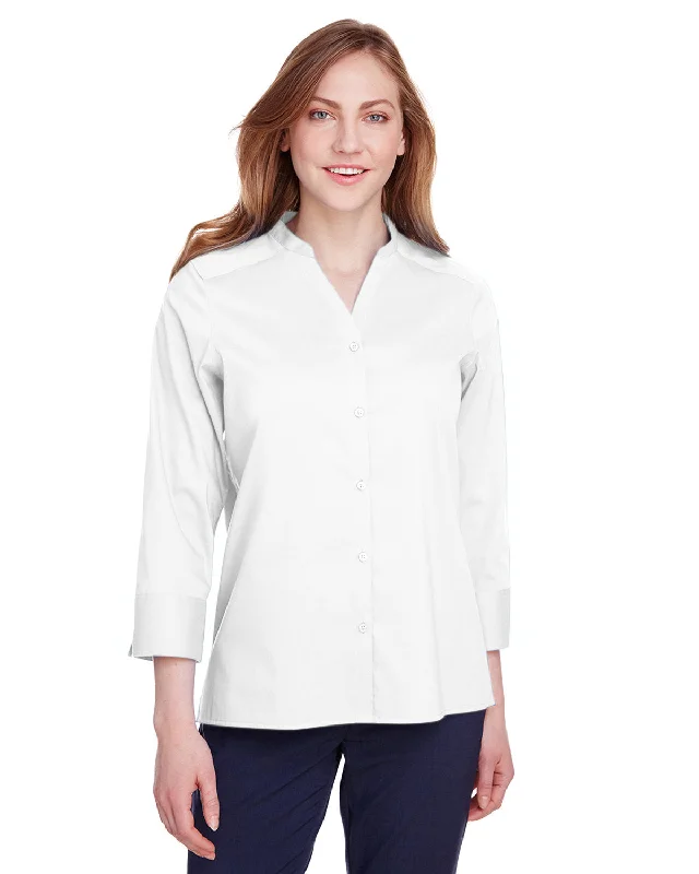 Cultural ShirtsDevon & Jones DG560W Ladies' Crown  Collection Stretch Broadcloth 3/4 Sleeve Blouse