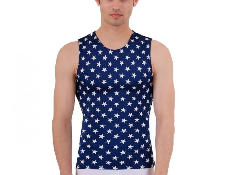 CrewneckhistoryInsta Slim Stars Activewear Sleeveless Crew-Neck 4TAT0N1