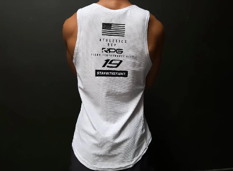 Cycling vestMEN'S RPG "PRO ACTIVE" MESH TANK- WHITE