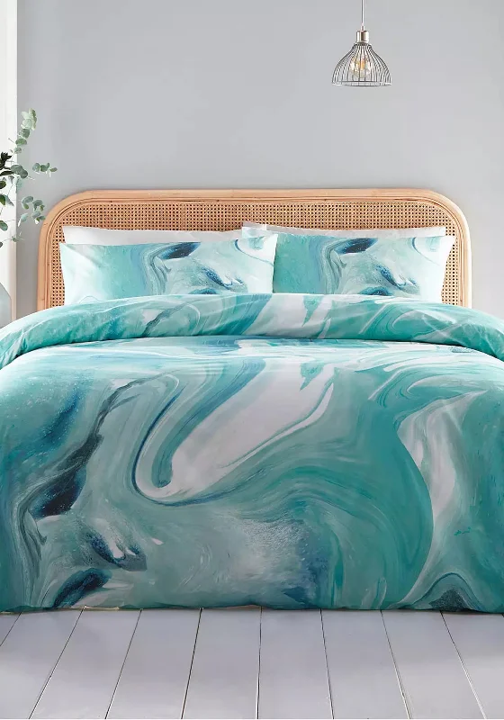 Appletree Astrid Duvet Cover Set, Mint