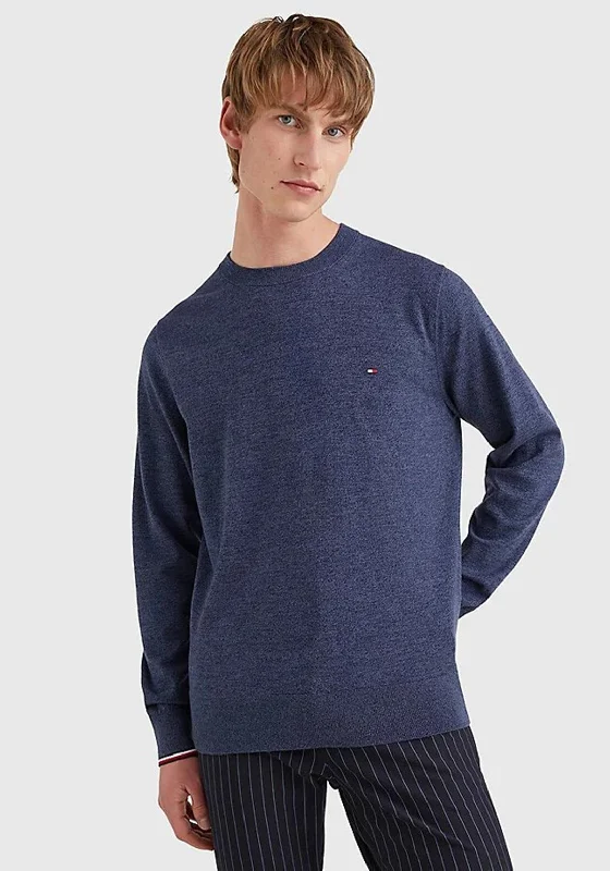 CrewneckstripesTommy Hilfiger Fine Knit Crewneck Sweater, Desert Sky