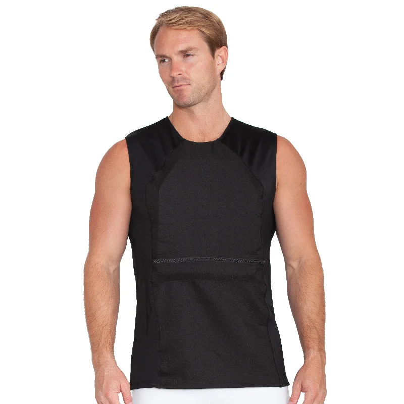 CrewneckfashionI.S.Pro Tactical Gaberdine Zip Pockets Carrier Crew Tank 1CC013N1