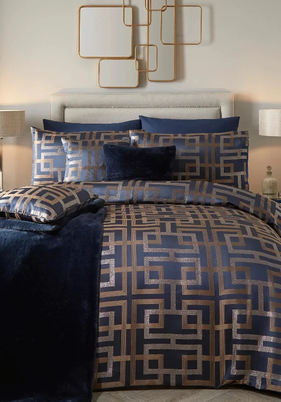 Soiree Bardon Duvet Set, Navy