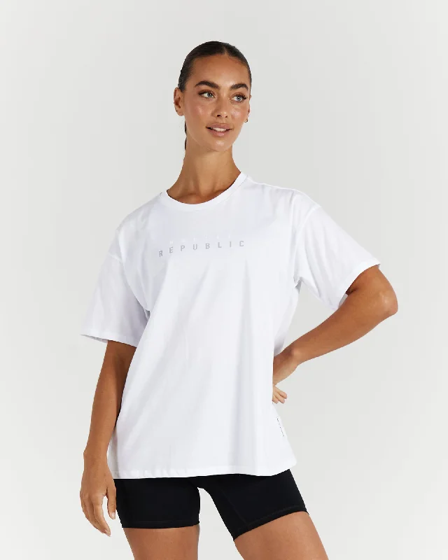 Zippered T-ShirtsLOOSE TEE - WHITE