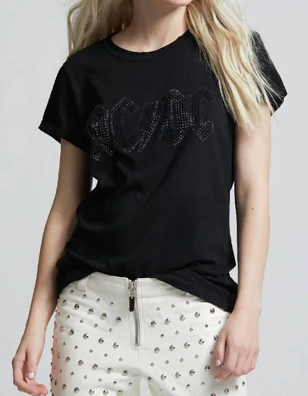 Oversized T-ShirtsAcdc Rocker Tee In Black