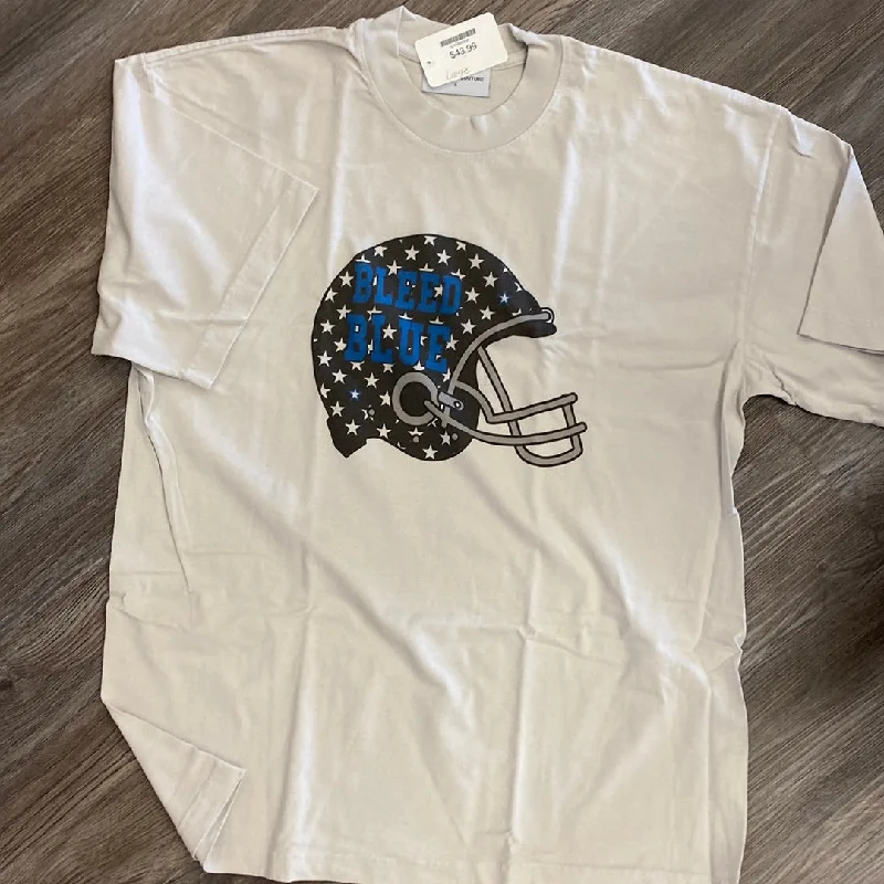 Tie-Dye T-ShirtsBleed Blue Star Helmet Tee