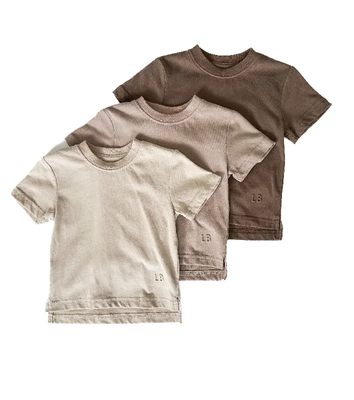 Plush T-ShirtsElevated Tee 3-Pack - Brown