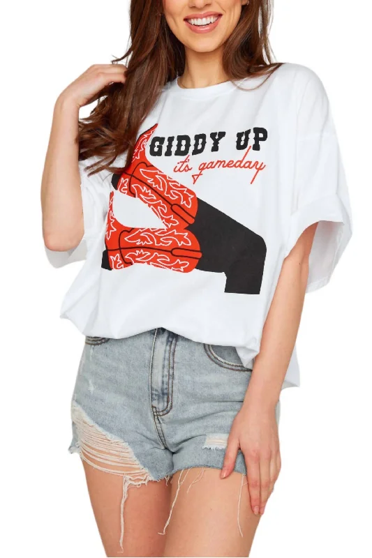 Streetwear T-ShirtsGiddy Up Tee In White