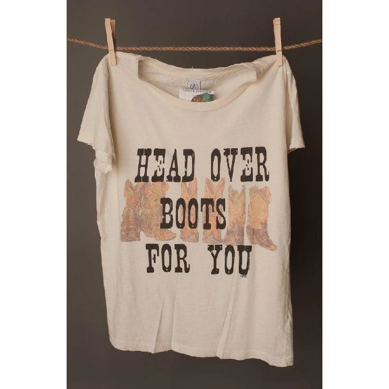 Luxury T-ShirtsWest 20 Saddle Co. Head Over Boots Tee