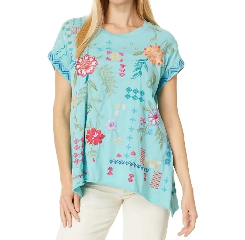 Oversized T-ShirtsKatie Relaxed Drape Tee In Marine Blue