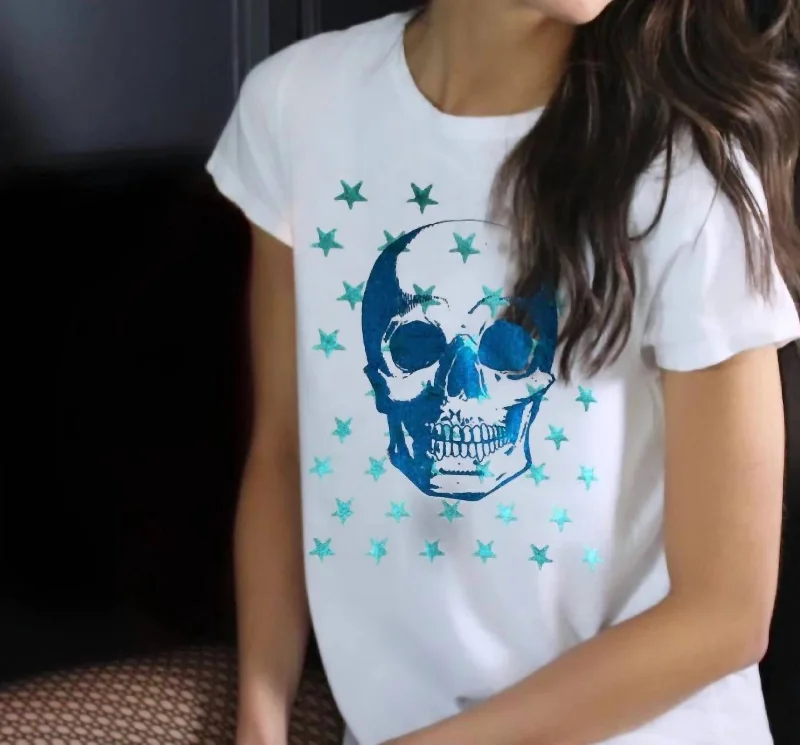 Reflective T-ShirtsMicro Tee In Stars & Skull Blue