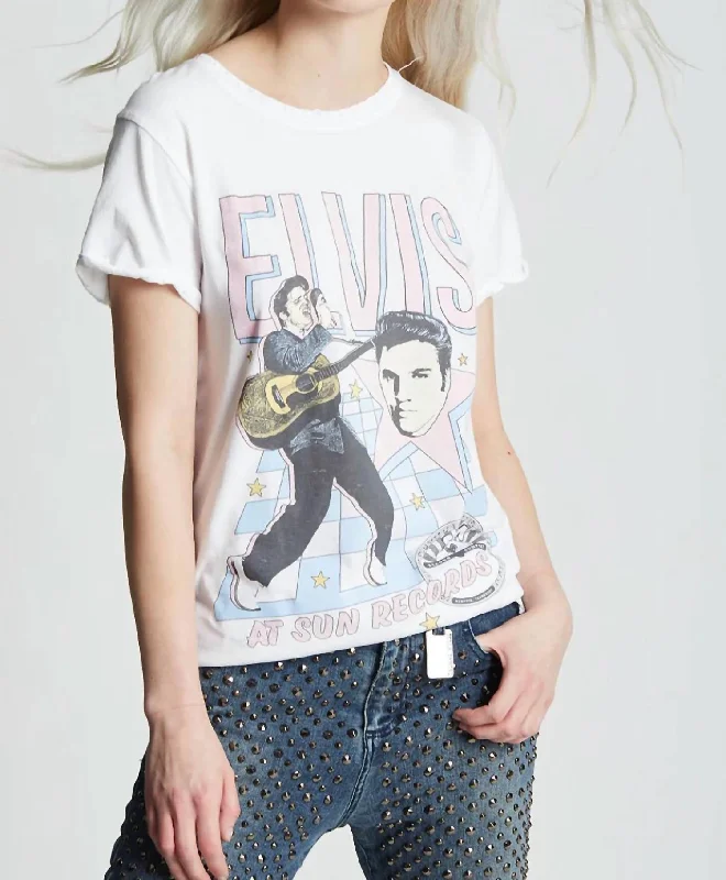 Cotton T-ShirtsSun Records X Elvis Presley Memphis Tee In White