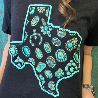 Cycling T-ShirtsTexas In Turquoise Tee