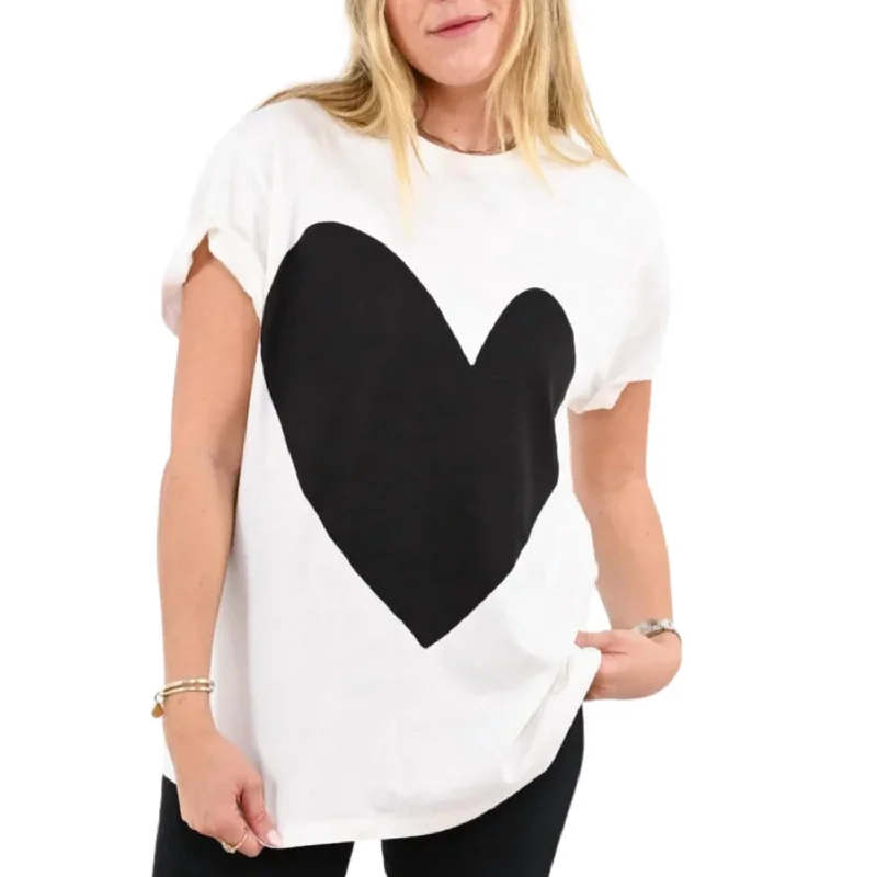 Yoga T-ShirtsThe I Heart Tee Imperfect Heart In White