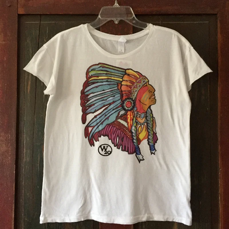 Designer T-ShirtsWest 20 Saddle Co. Women's Chief Head Graphic Tee